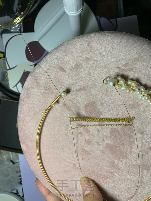 手工绕线珍珠项圈学着做 第23步