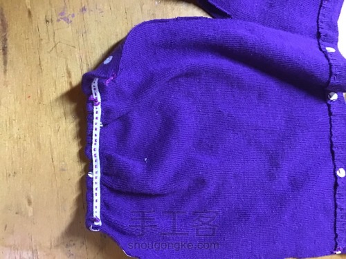 娃娃褲子-紫色泡泡褲 第4步