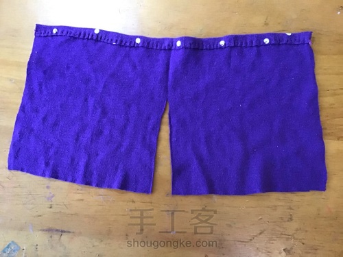 娃娃褲子-紫色泡泡褲 第3步