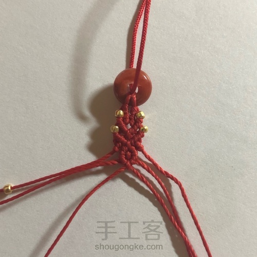 ʕΘ▲Θʔ 古典串珠手绳 第8步