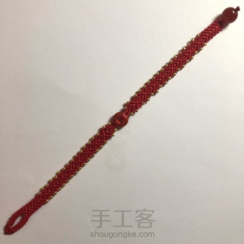 ʕΘ▲Θʔ 古典串珠手绳 第23步