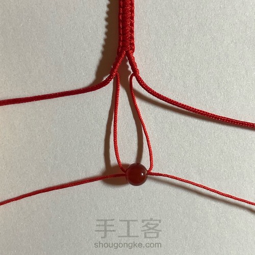 ʕΘ▲Θʔ 串珠手绳 第4步