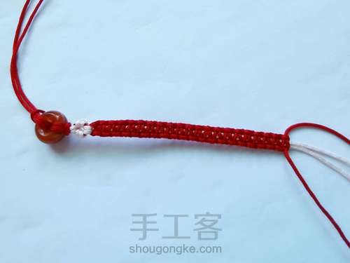 南红小花手链 第11步