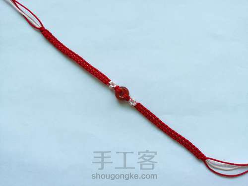 南红小花手链 第12步