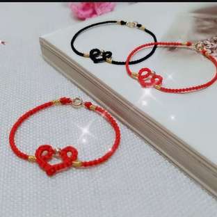 雀头结爱心手绳