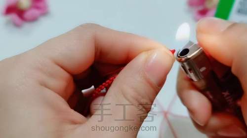 雀头结爱心手绳 第34步