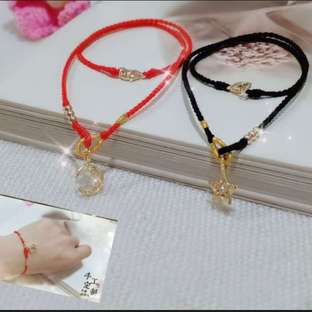 福牌金饰吊坠同款项链绳