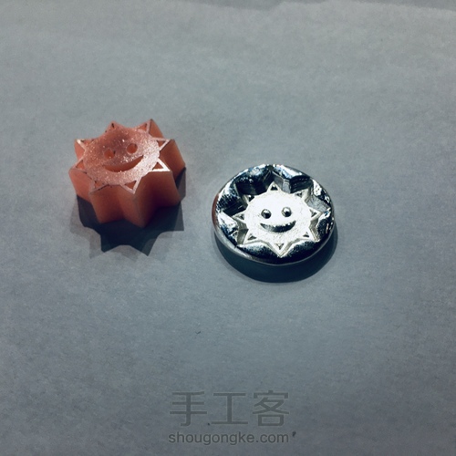 由橡皮章做成的银饰 第4步