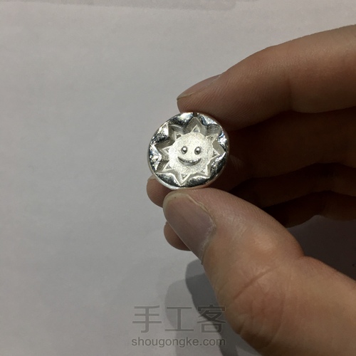 由橡皮章做成的银饰 第5步