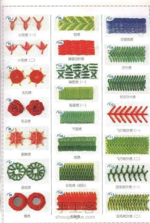 几种绣法 第1步