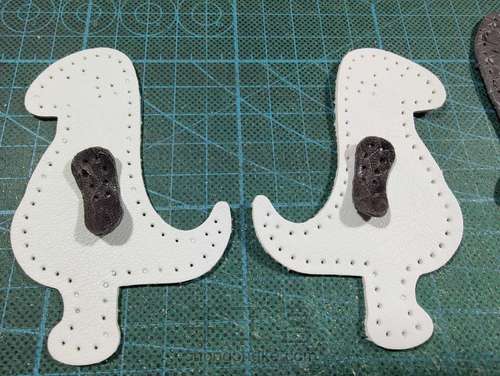 小恐龙挂件包包配饰制作过程【融本皮革】 第2步