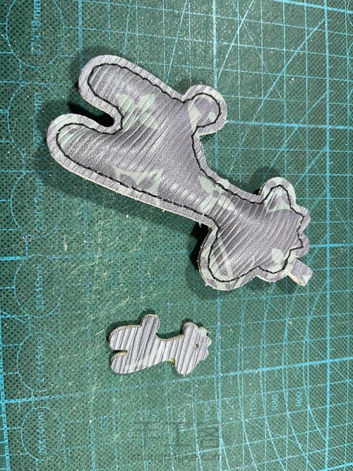 迷你包包小鹿挂件制作融本皮革 第8步