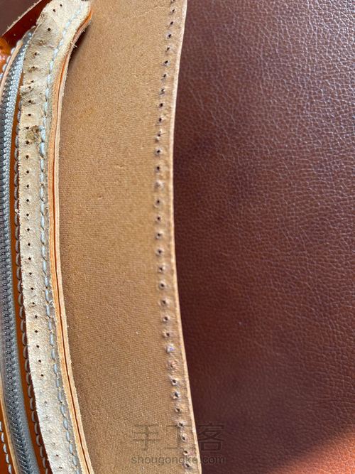 融本牛皮工具袋学生笔袋贝壳形铅笔袋教程 第25步