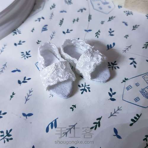 bjd娃娃6分简单小鞋子 bjd娃鞋自制教程。bjd娃娃小鞋子。 第14步