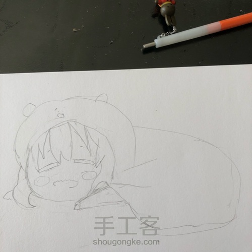 干物妹，小埋！手绘教程 第1步