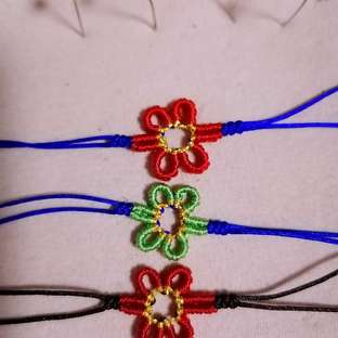 手工编织挂机六瓣花🌸教程