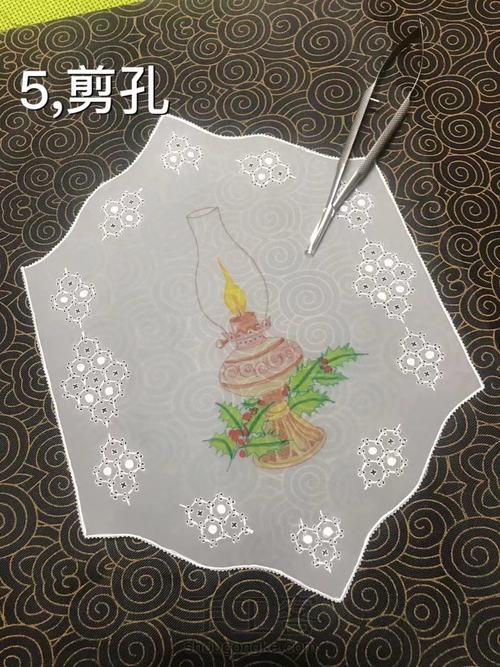 纸蕾丝《Oil lamp》 第5步