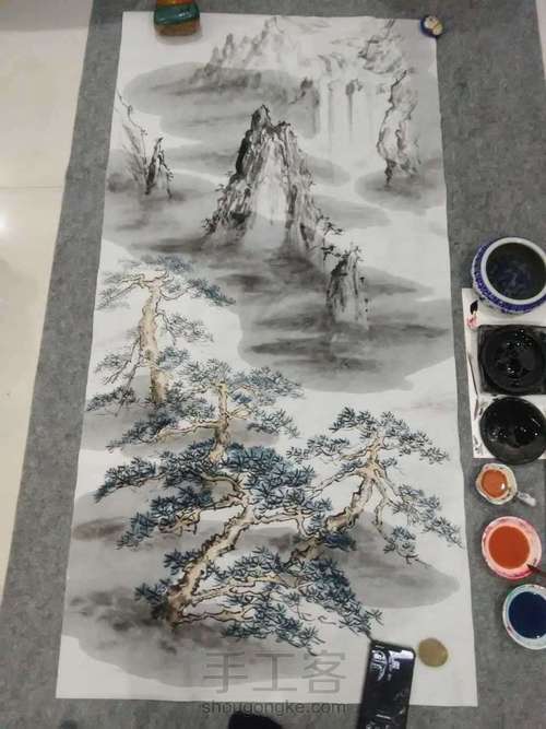 国画山水教程 第6步