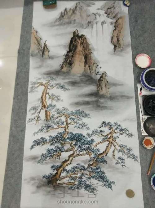 国画山水教程 第8步