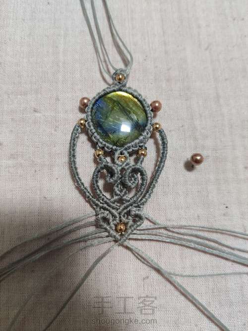 【5 手链】macrame手链 第14步