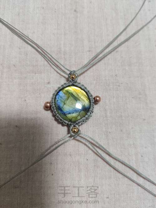 【5 手链】macrame手链 第3步