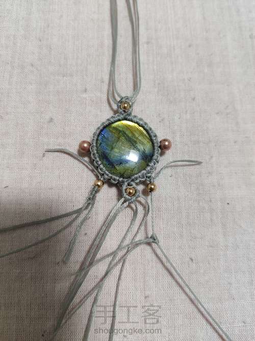 【5 手链】macrame手链 第4步