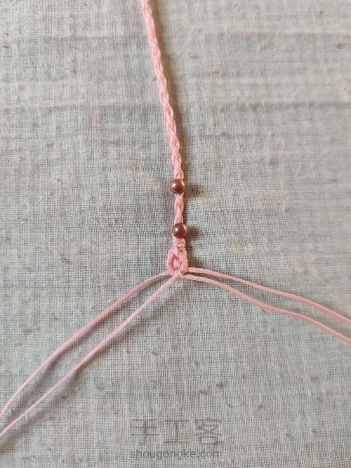 四股辫尾扣 第1步