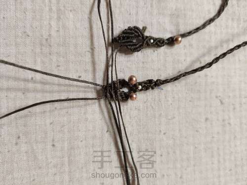 四股辫尾扣 第6步