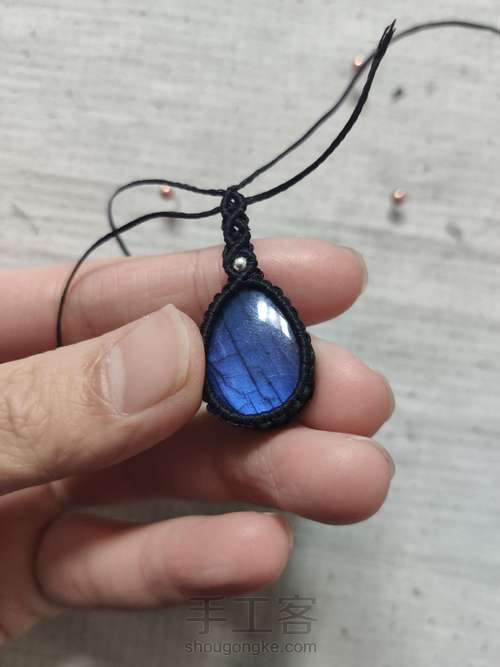 锁骨链： 蕾丝吊坠 第2步