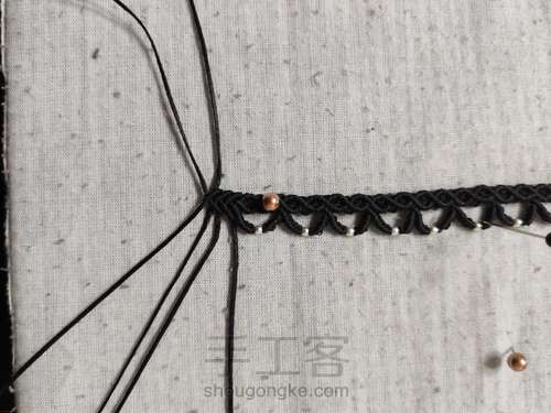 锁骨链： 蕾丝吊坠 第21步