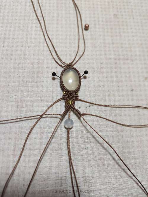 【63 手链】白玛瑙手链 第13步