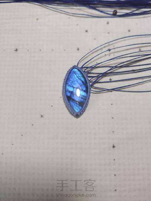 项链：拉长石项链 第1步