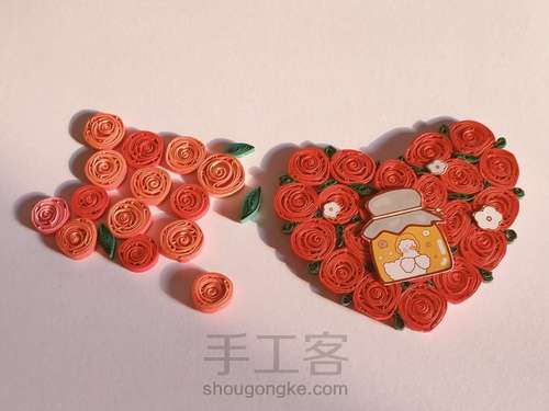 衍纸教程♥心型 圆形玫瑰♥ 第3步