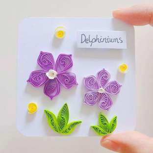 【衍纸🧃教程】飞燕草🌿Delphiniums