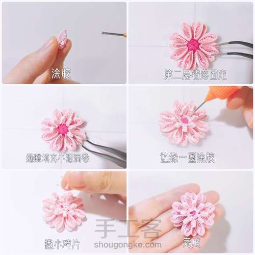 【衍纸🦊教程】太阳花🌞Sunflower 第3步