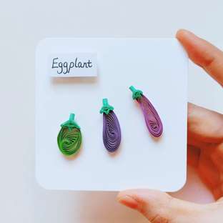 【衍纸🌮教程】茄子🍆Eggplant