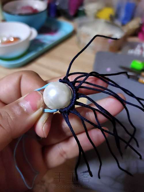 凤冠花嫁刀马旦编绳艺术 第3步