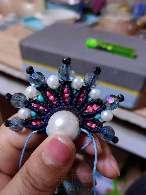 凤冠花嫁刀马旦编绳艺术 第16步