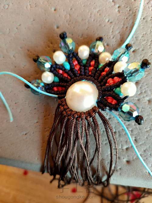 凤冠花嫁刀马旦编绳艺术 第17步