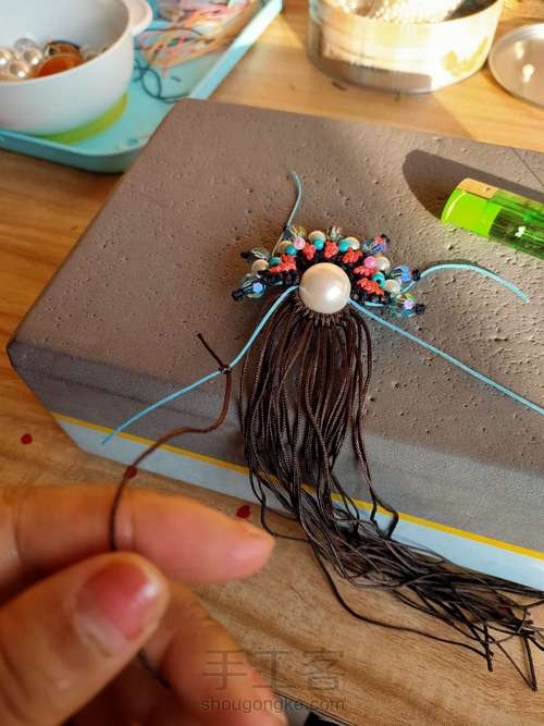 凤冠花嫁刀马旦编绳艺术 第18步