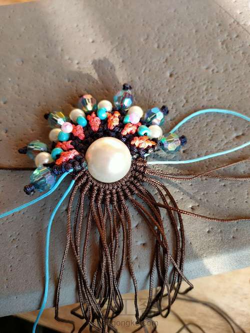 凤冠花嫁刀马旦编绳艺术 第19步