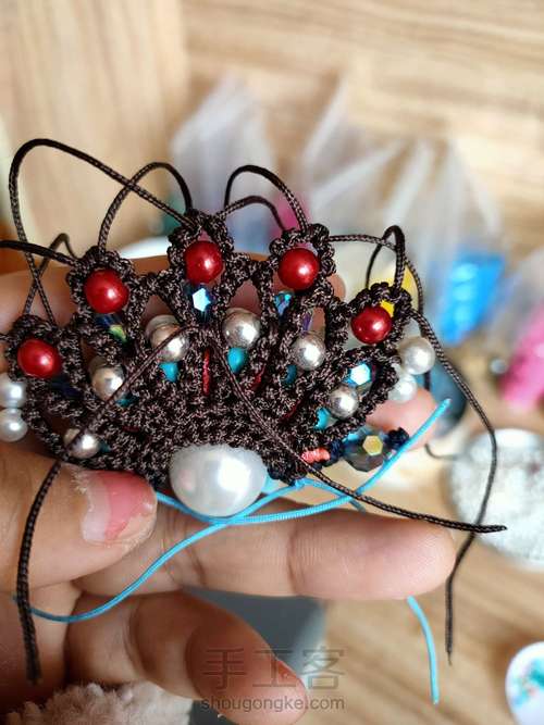 凤冠花嫁刀马旦编绳艺术 第27步