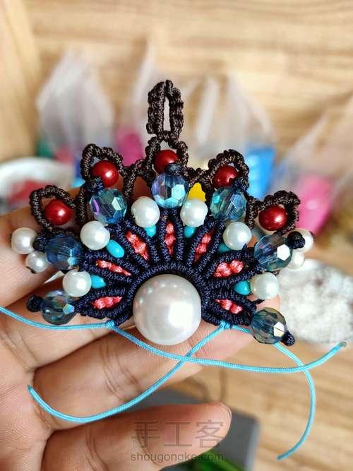 凤冠花嫁刀马旦编绳艺术 第30步