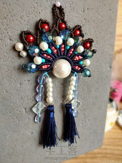 凤冠花嫁刀马旦编绳艺术 第32步