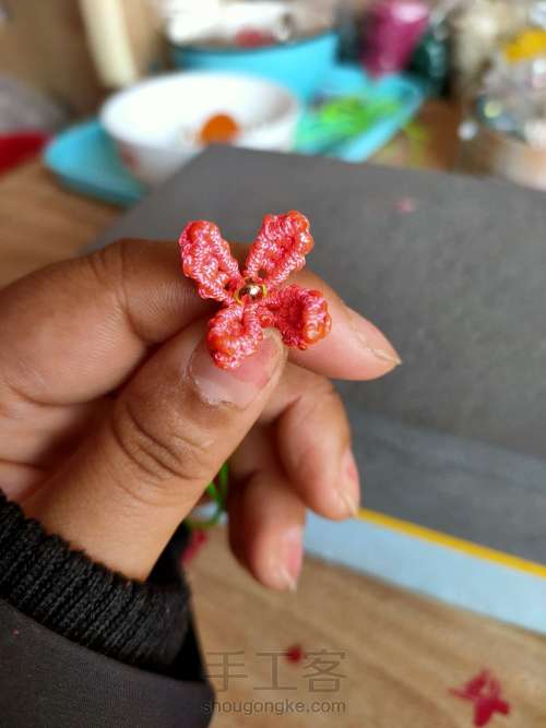 可爱的小花花🌸🌸编绳艺术 第18步