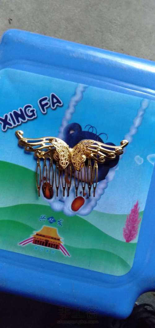 古风发簪发梳教程 第3步