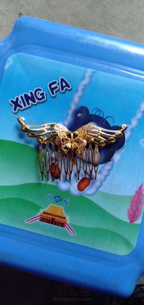 古风发簪发梳教程 第4步