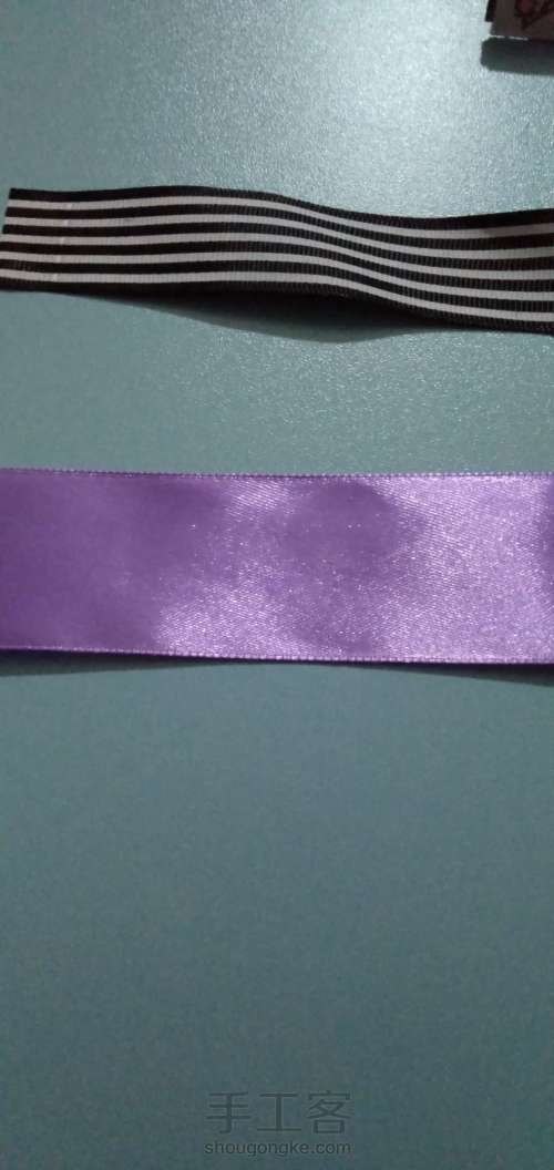 紫色蝴蝶结发夹教程 第2步