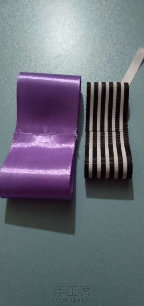 紫色蝴蝶结发夹教程 第4步