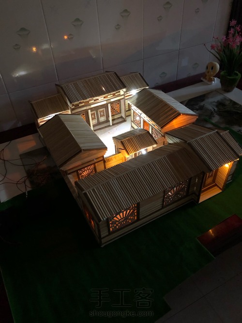 一次性筷子传统四合院 第7步